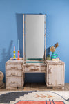 Vintage White Dressing Table with Mirror <p>W:120cm D:51cm H:154cm </p>