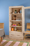 Cream Vintage Wooden Cabinet <p>W:85cm D:51cm H:189cm </p>