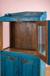 Blue Vintage Glazed Cupboard <p>W:88.6cm D:39.9cm H:162.8cm </p>