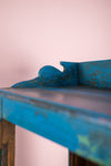 Blue Vintage Glazed Cupboard <p>W:88.6cm D:39.9cm H:162.8cm </p>