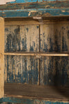 Vintage Blue Jali Almirah <p>W:130cm D:44cm H:187cm </p>
