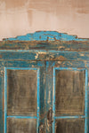 Vintage Blue Jali Almirah <p>W:130cm D:44cm H:187cm </p>