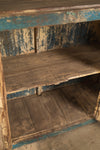 Vintage Blue Jali Almirah <p>W:130cm D:44cm H:187cm </p>