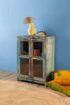 Vintage Blue Wooden Cabinet <p>W:67cm D:43cm H:98cm </p>