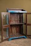 Blue Vintage Display Cabinet <p>W:75cm D:36cm H:121cm </p>