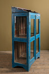 Blue Vintage Display Cabinet <p>W:75cm D:36cm H:121cm </p>