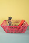 Pink Metal Railway Basket