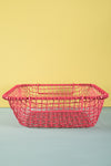 Pink Metal Railway Basket