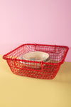 Red Metal Railway Basket