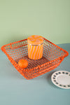 Orange Metal Railway Basket