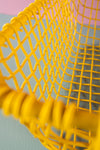 Yellow Metal Railway Basket