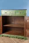 Green Vintage Wooden Cupboard <p>W:96cm D:53cm H:105cm </p>