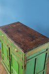 Green Vintage Wooden Cupboard <p>W:96cm D:53cm H:105cm </p>