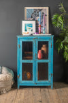 Blue Vintage Glazed Cabinet <p>W:75cm D:45cm H:110cm </p>