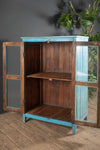 Blue Vintage Glazed Cabinet <p>W:75cm D:45cm H:110cm </p>