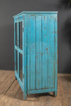 Blue Vintage Glazed Cabinet <p>W:75cm D:45cm H:110cm </p>