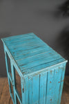 Blue Vintage Glazed Cabinet <p>W:75cm D:45cm H:110cm </p>