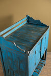 Vintage Blue Cupboard with Shelf <p>W:96.5cm D:55cm H:131cm </p>