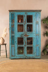 Vintage Blue Glazed Cabinet <p>W:140cm D:70cm H:210cm </p>