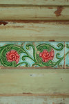 Pale Green Vintage Display Cabinet with Tiles <p>W:162cm D:35cm H:167cm </p>