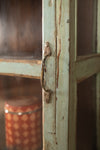 Pale Green Vintage Display Cabinet with Tiles <p>W:162cm D:35cm H:167cm </p>