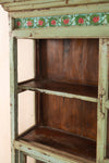 Pale Green Vintage Display Cabinet with Tiles <p>W:162cm D:35cm H:167cm </p>