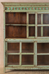 Pale Green Vintage Display Cabinet with Tiles <p>W:162cm D:35cm H:167cm </p>