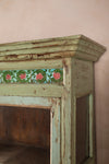 Pale Green Vintage Display Cabinet with Tiles <p>W:162cm D:35cm H:167cm </p>