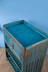 Vintage Blue Cupboard with Shelves <p>W:81cm D:51cm H:103cm </p>