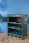Vintage Blue Cupboard with Shelves <p>W:81cm D:51cm H:103cm </p>