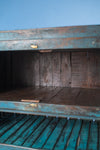 Vintage Blue Cupboard with Shelves <p>W:81cm D:51cm H:103cm </p>