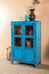 Bright Blue Vintage Cabinet <p>W:80cm D:40cm H:123cm </p>