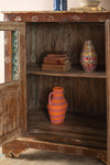 Carved & Painted Vintage Sideboard with Tiles <p>W:194cm D:44cm H:124cm </p>