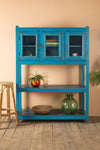 Bright Blue Vintage Storage Unit <p>W:133cm D:45cm H:179cm </p>