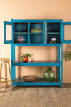 Bright Blue Vintage Storage Unit <p>W:133cm D:45cm H:179cm </p>