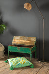 Vintage Green Desk Side Table <p>W:70cm D:44cm H:40cm </p>