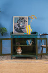 Blue Vintage Wooden Cabinet <p>W:87cm D:47cm H:84cm </p>
