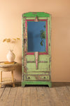 Green & Pink Vintage Tallboy <p>W:75cm D:43cm H:186cm </p>