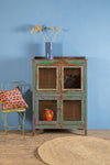 Vintage Blue, Green & Lilac Cabinet <p>W:92cm D:41cm H:133cm </p>