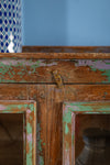 Vintage Blue, Green & Lilac Cabinet <p>W:92cm D:41cm H:133cm </p>