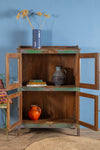 Vintage Blue, Green & Lilac Cabinet <p>W:92cm D:41cm H:133cm </p>