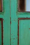 Turquoise Vintage Display Cabinet <p>W:94cm D:47cm H:157cm </p>