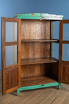 Turquoise Vintage Display Cabinet <p>W:94cm D:47cm H:157cm </p>