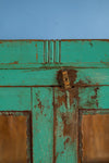 Turquoise Vintage Display Cabinet <p>W:94cm D:47cm H:157cm </p>