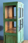 Turquoise Vintage Display Cabinet <p>W:94cm D:47cm H:157cm </p>
