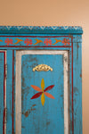 Blue Vintage Painted Cupboard <p>W:122cm D:64cm H:108cm </p>
