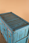 Blue Vintage Painted Cupboard <p>W:122cm D:64cm H:108cm </p>