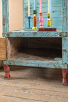 Blue & Red Indian Wooden Mandir <p>W:90cm D:90cm H:123cm </p>