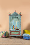 Blue & Red Indian Wooden Mandir <p>W:90cm D:90cm H:123cm </p>