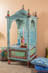 Blue & Red Indian Wooden Mandir <p>W:90cm D:90cm H:123cm </p>